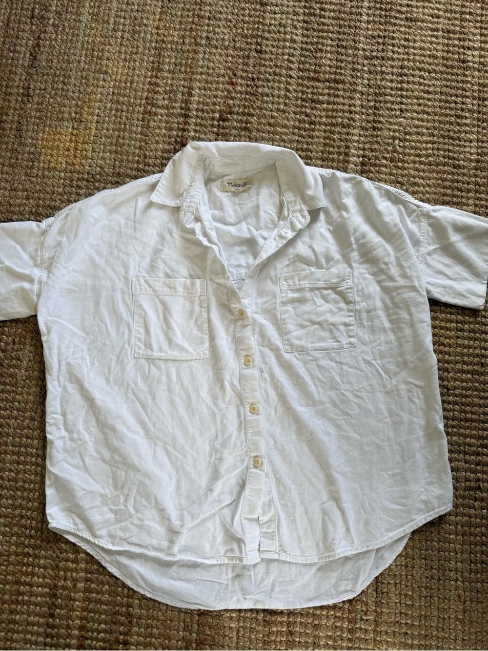 Madewell White Utility Button-Up